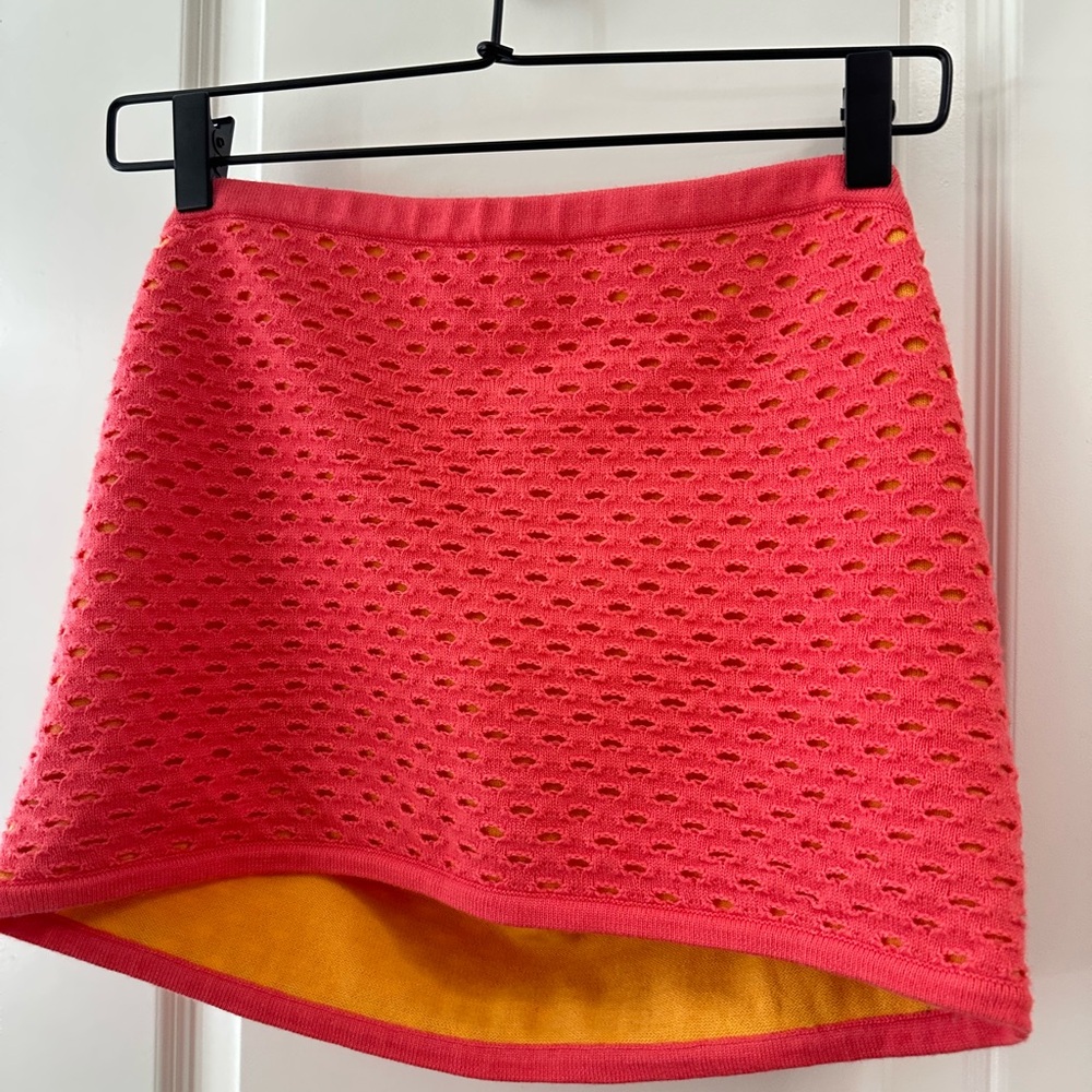 Aerie Pink and Yellow Textured Tube Top